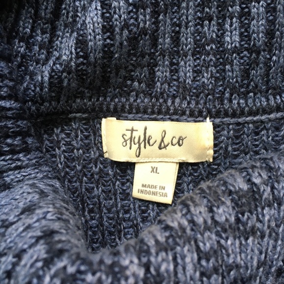 Style & Co. Sweater with Button Accents and Pocket - Picture 5 of 10